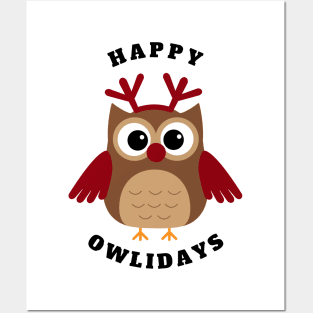 Happy Owlidays Posters and Art